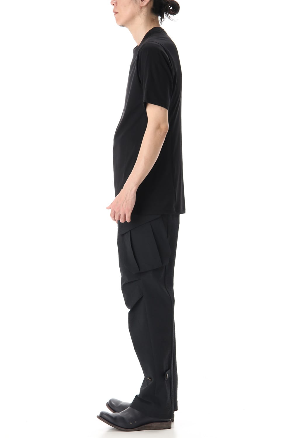 Short Sleeve egyptian cotton jersey (SUVIN) - Black