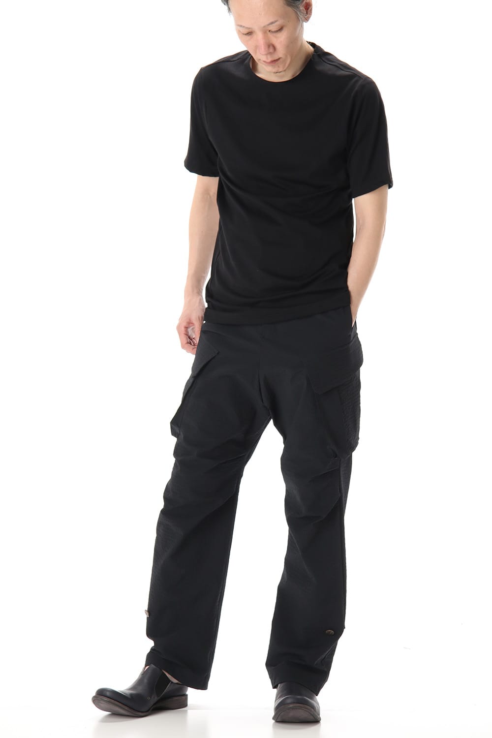 Short Sleeve egyptian cotton jersey (SUVIN) - Black