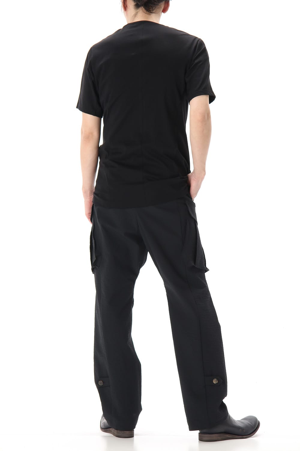 Short Sleeve egyptian cotton jersey (SUVIN) - Black