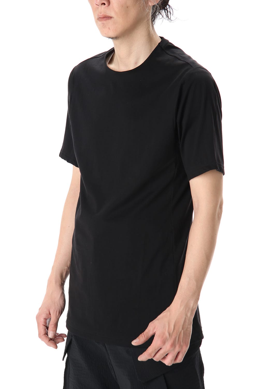 Short Sleeve egyptian cotton jersey (SUVIN) - Black