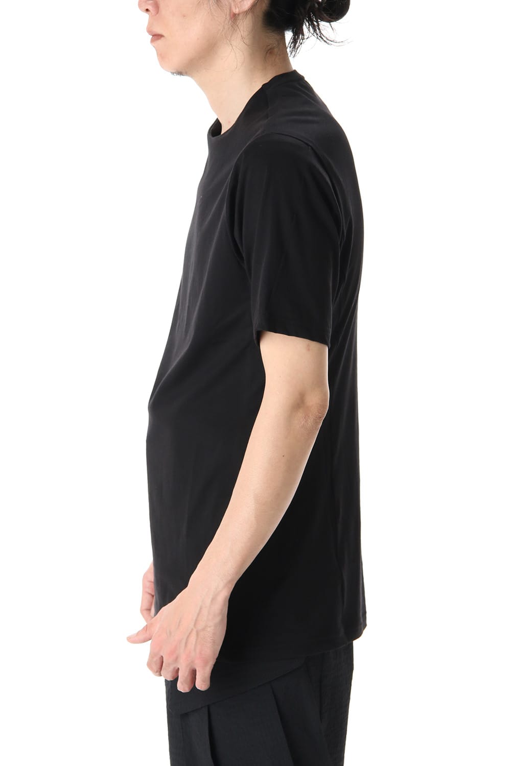 Short Sleeve egyptian cotton jersey (SUVIN) - Black