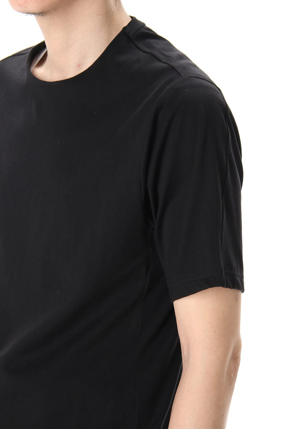 Short Sleeve egyptian cotton jersey (SUVIN) - Black