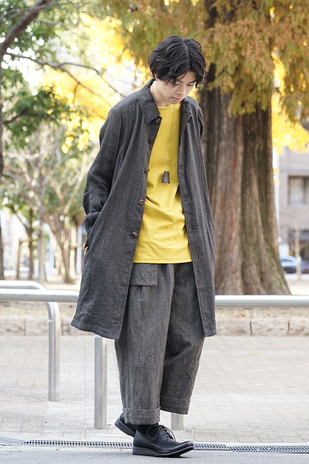 Long Sleeve egyptian cotton jersey (SUVIN) - Dirty Yellow