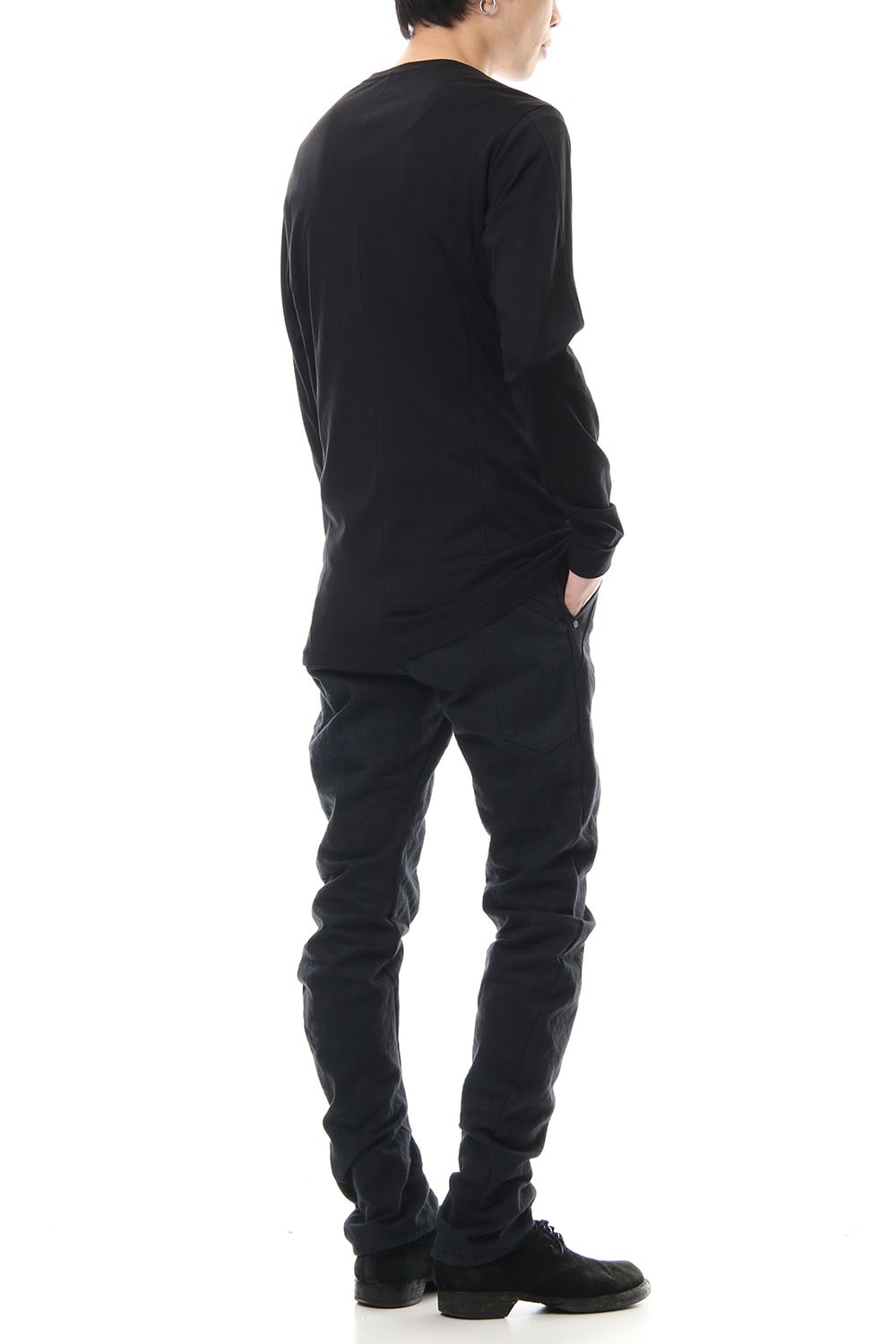 Long Sleeve egyptian cotton jersey (SUVIN) - Black