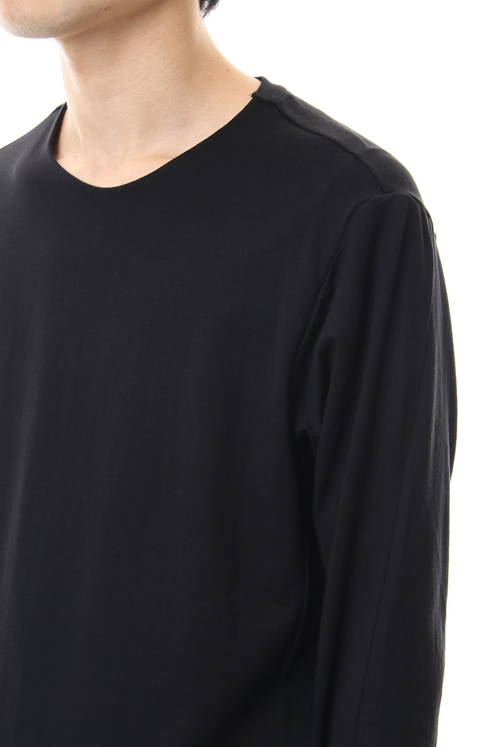 Long Sleeve egyptian cotton jersey (SUVIN) - Black
