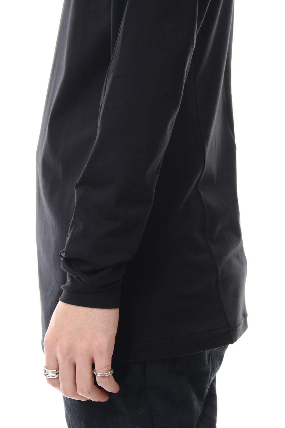 Long Sleeve egyptian cotton jersey (SUVIN) - Black