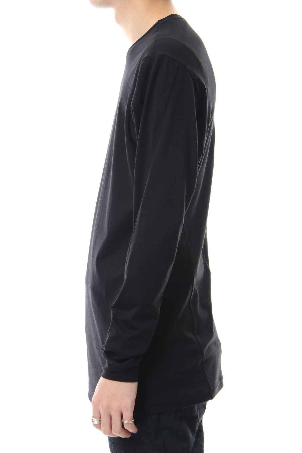 Long Sleeve egyptian cotton jersey (SUVIN) - Black