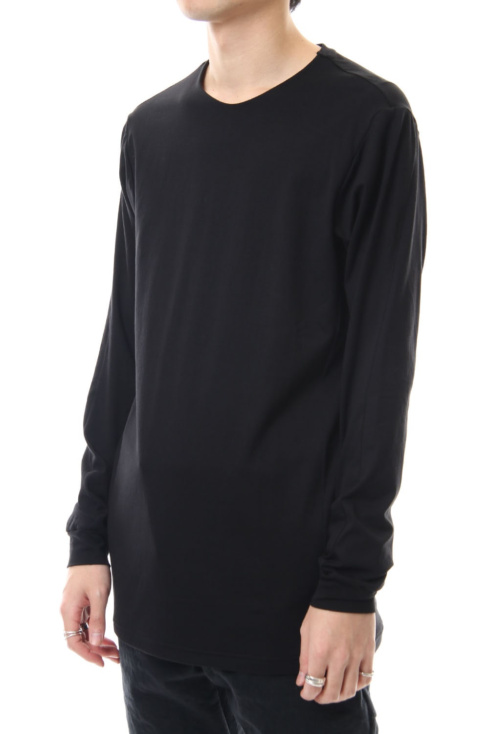 Long Sleeve egyptian cotton jersey (SUVIN) - Black