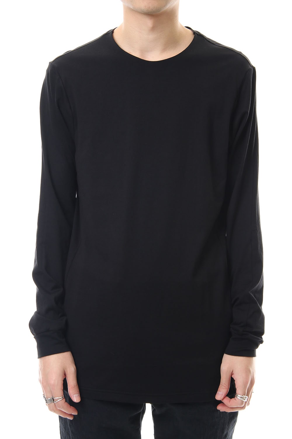 Long Sleeve egyptian cotton jersey (SUVIN) - Black