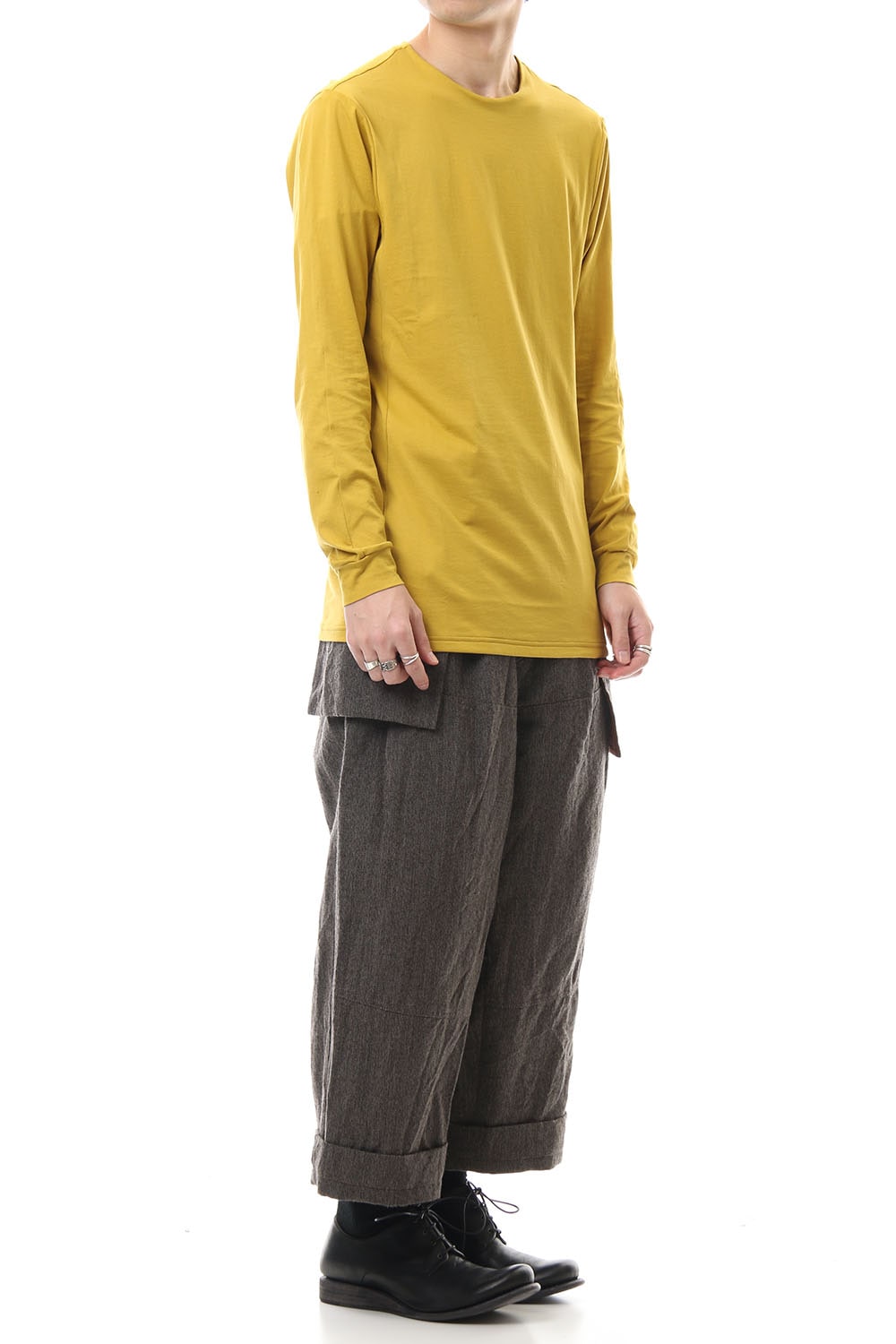 Long Sleeve egyptian cotton jersey (SUVIN) - Dirty Yellow