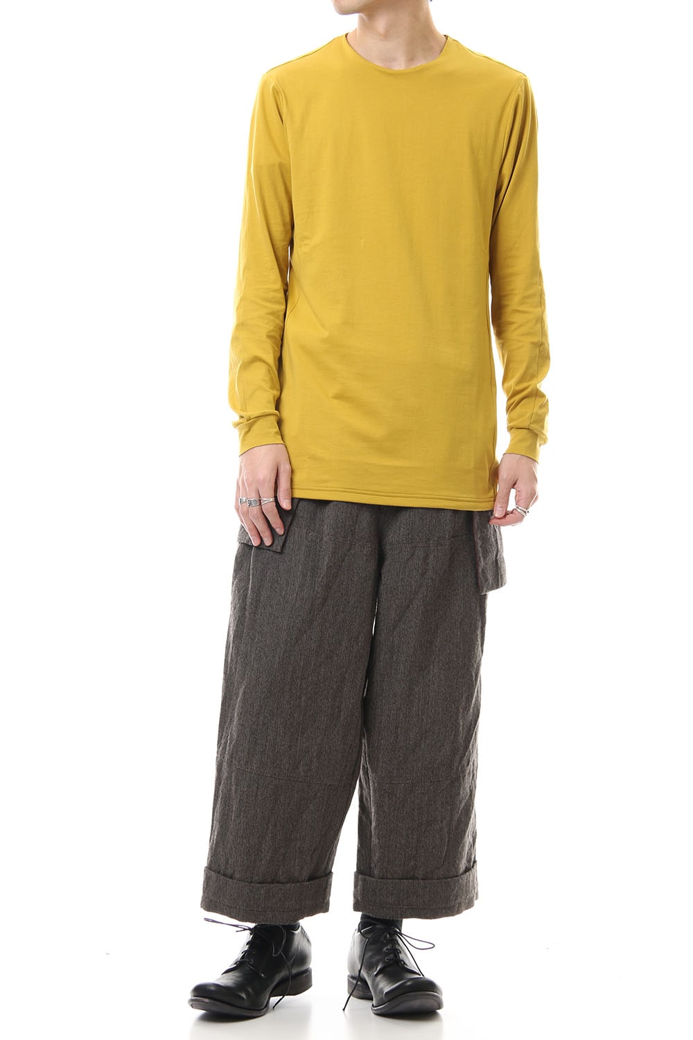 Long Sleeve egyptian cotton jersey (SUVIN) - Dirty Yellow