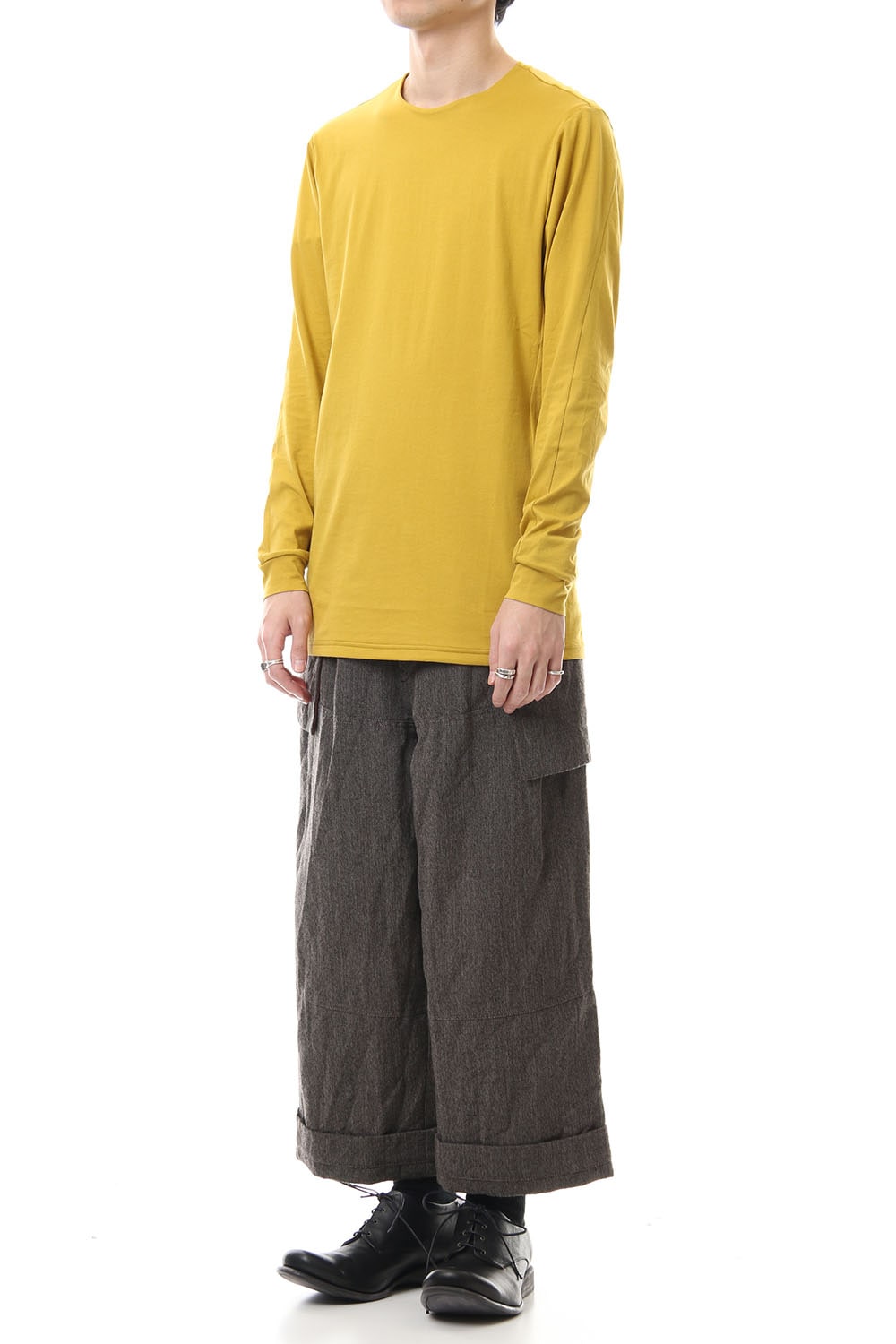 Long Sleeve egyptian cotton jersey (SUVIN) - Dirty Yellow