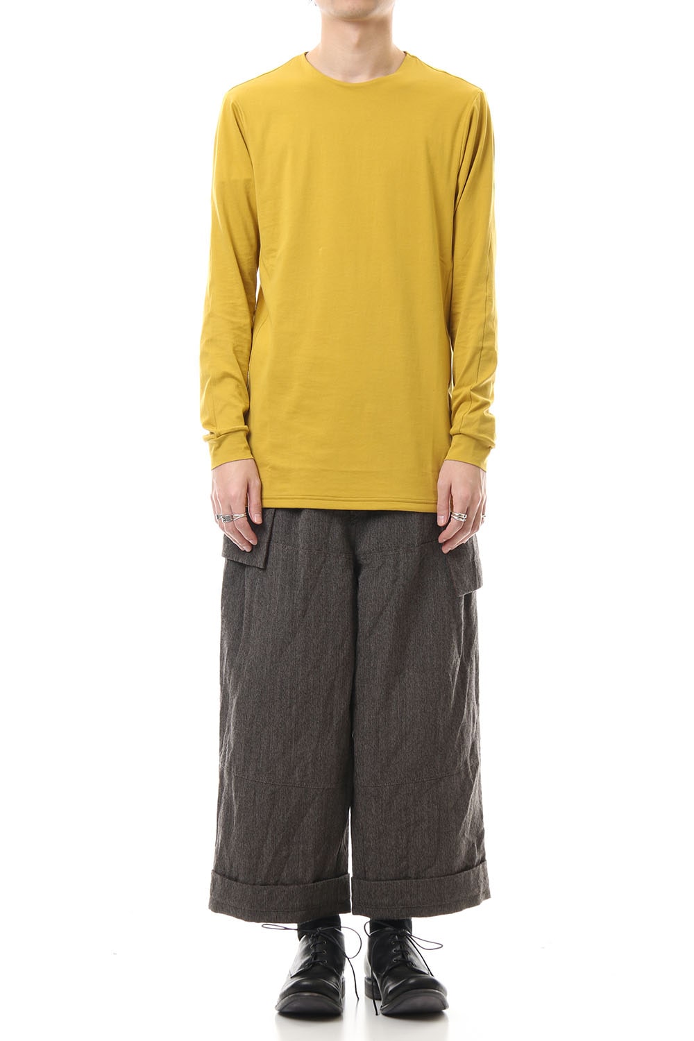 Long Sleeve egyptian cotton jersey (SUVIN) - Dirty Yellow