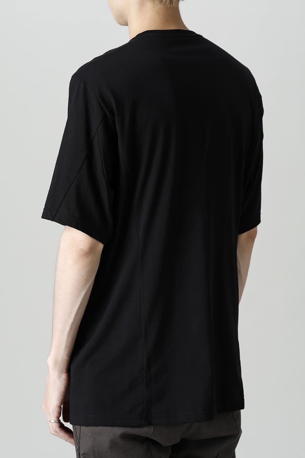 Short sleeve Egyptian cotton Interlock jersey (SUVIN) Black