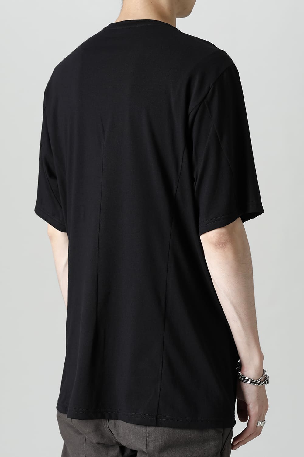 Short sleeve Egyptian cotton Interlock jersey (SUVIN) Black