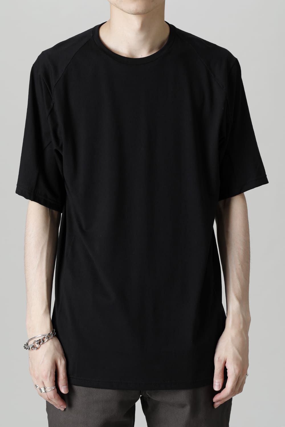 Short sleeve Egyptian cotton Interlock jersey (SUVIN) Black