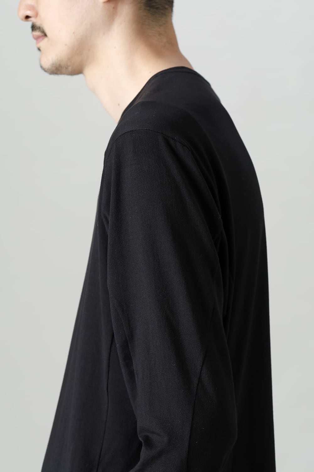 Long sleeve Egyptian cotton Interlock jersey (SUVIN) Black