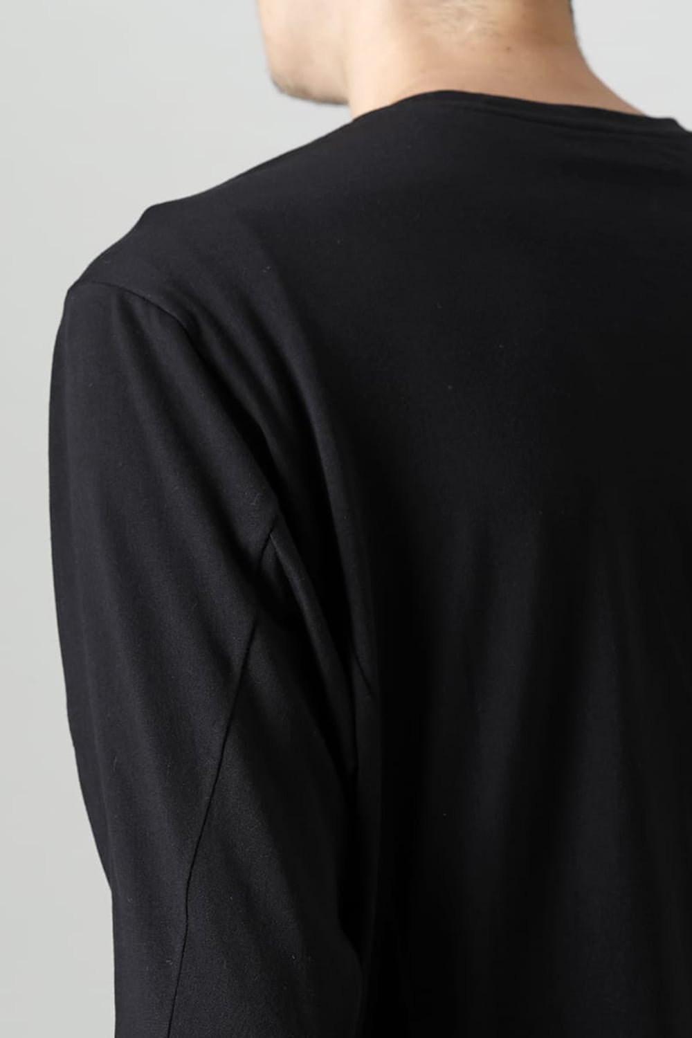 Long sleeve Egyptian cotton Interlock jersey (SUVIN) Black