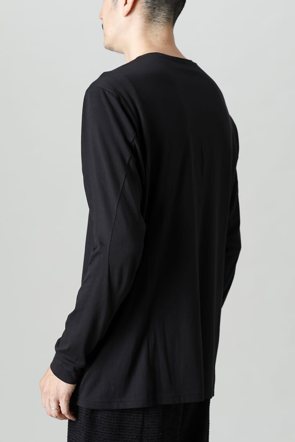 Long sleeve Egyptian cotton Interlock jersey (SUVIN) Black