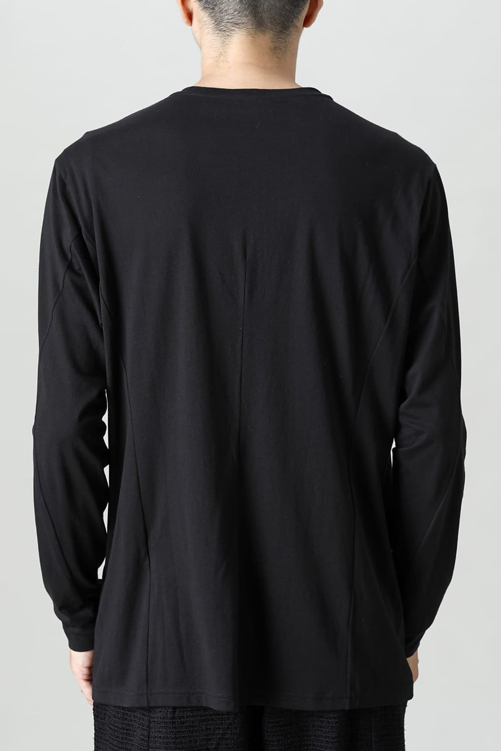 Long sleeve Egyptian cotton Interlock jersey (SUVIN) Black