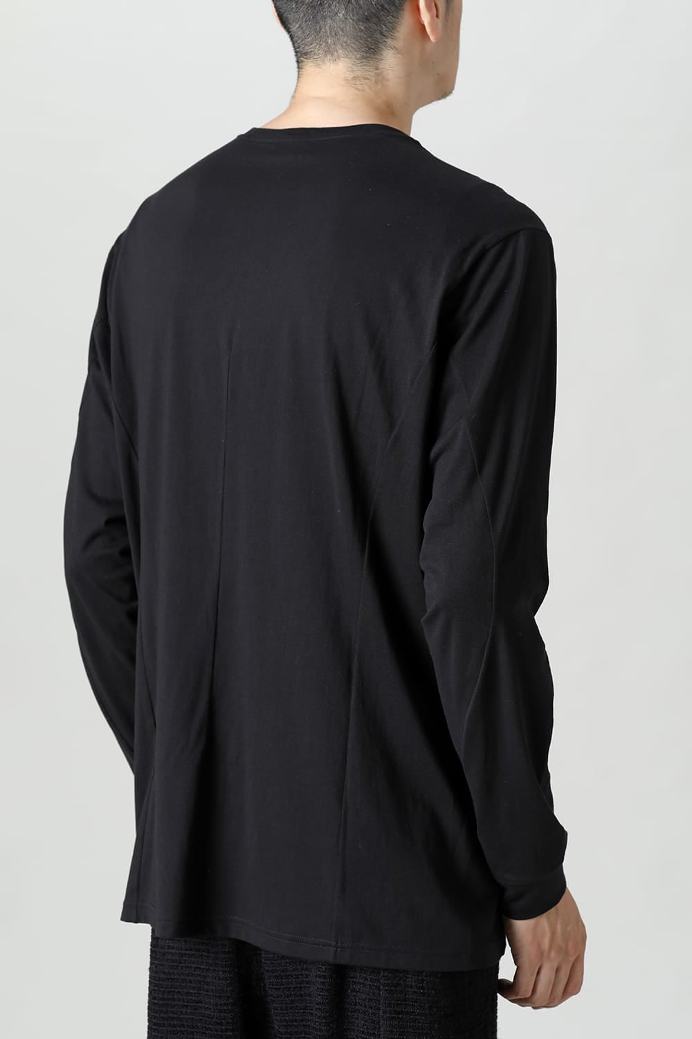 Long sleeve Egyptian cotton Interlock jersey (SUVIN) Black