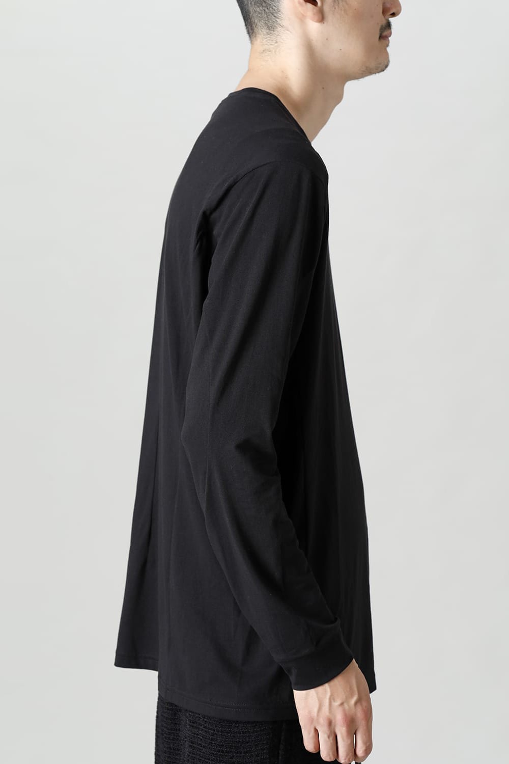 Long sleeve Egyptian cotton Interlock jersey (SUVIN) Black