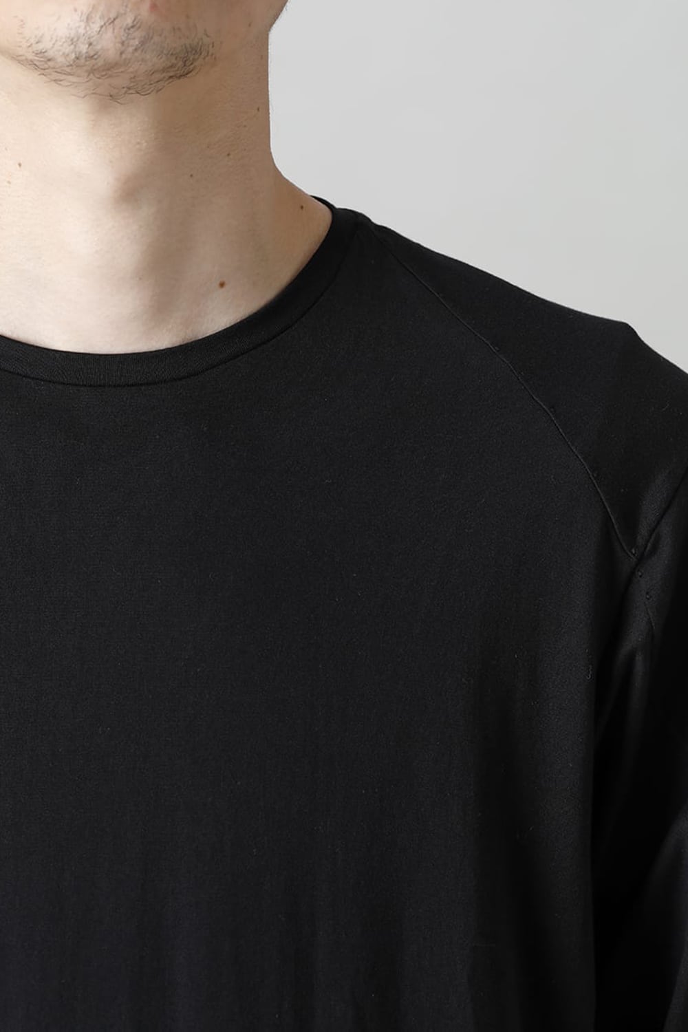 Long sleeve Egyptian cotton Interlock jersey (SUVIN) Black