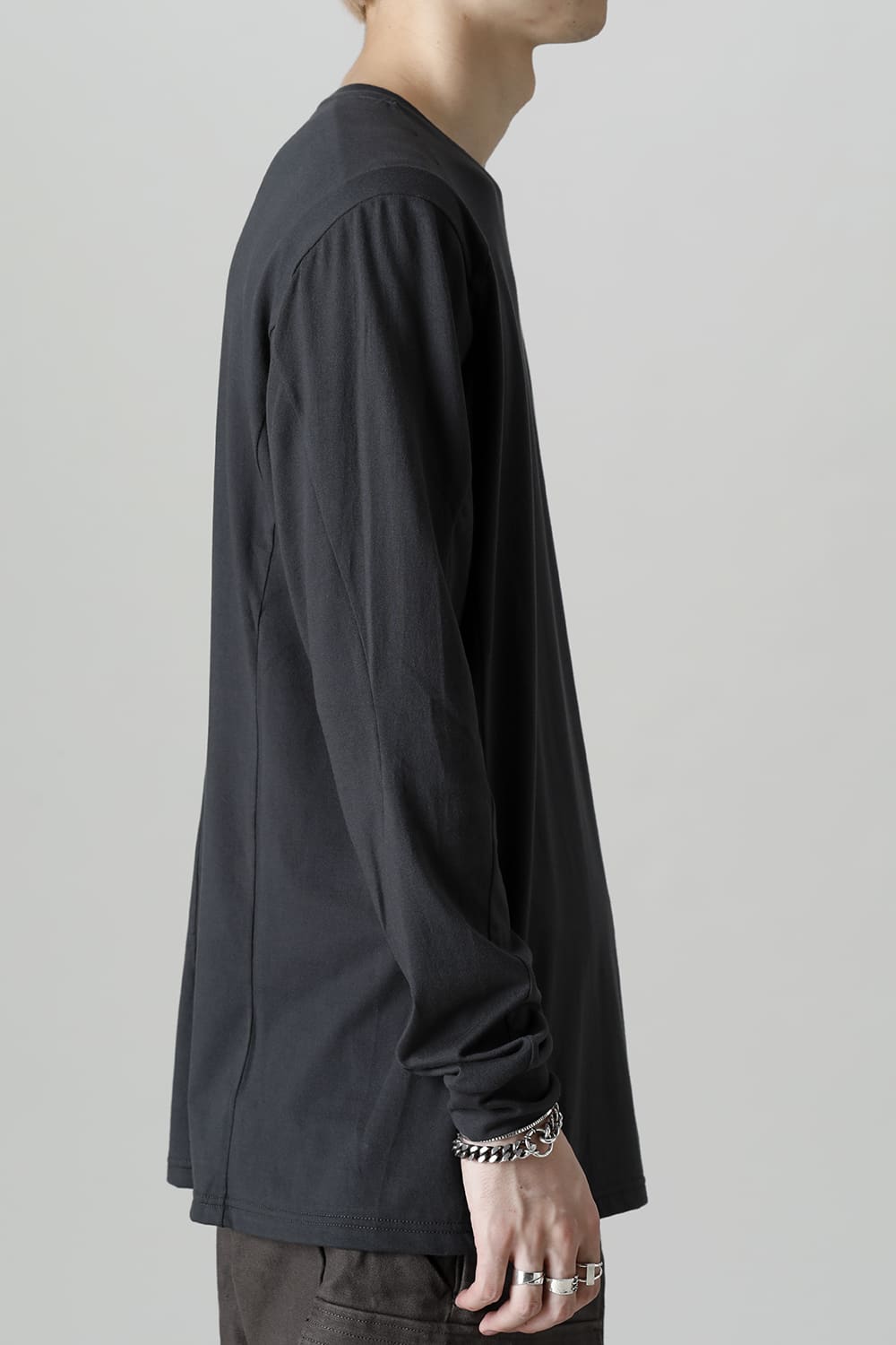 Long sleeve Egyptian cotton Interlock jersey (SUVIN) Petrolio