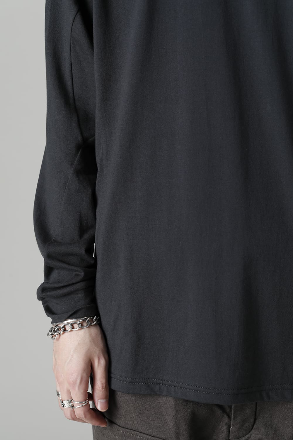 Long sleeve Egyptian cotton Interlock jersey (SUVIN) Petrolio