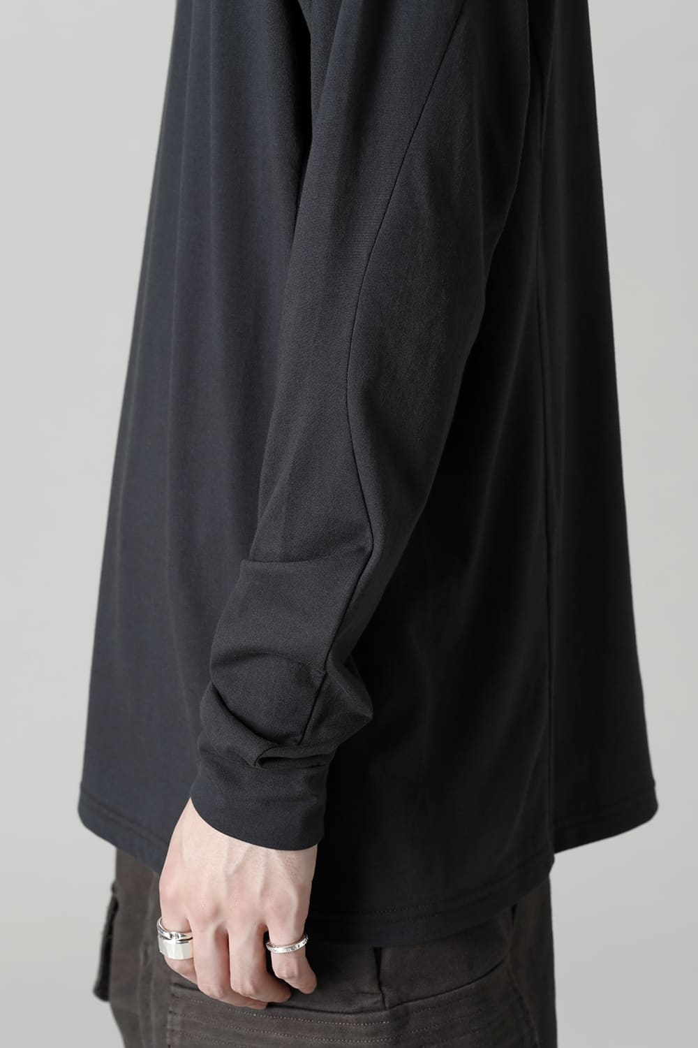 Long sleeve Egyptian cotton Interlock jersey (SUVIN) Petrolio