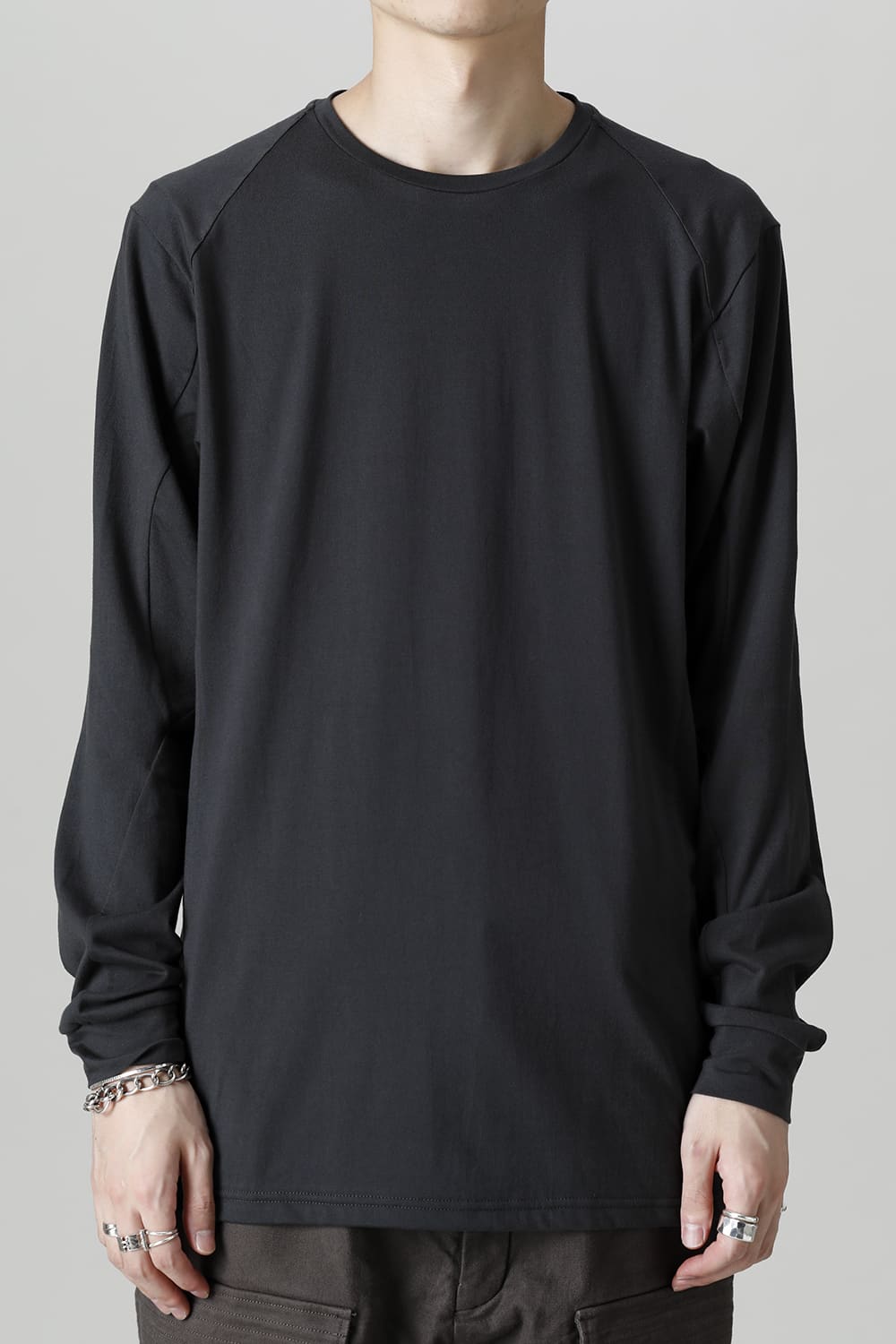 Long sleeve Egyptian cotton Interlock jersey (SUVIN) Petrolio