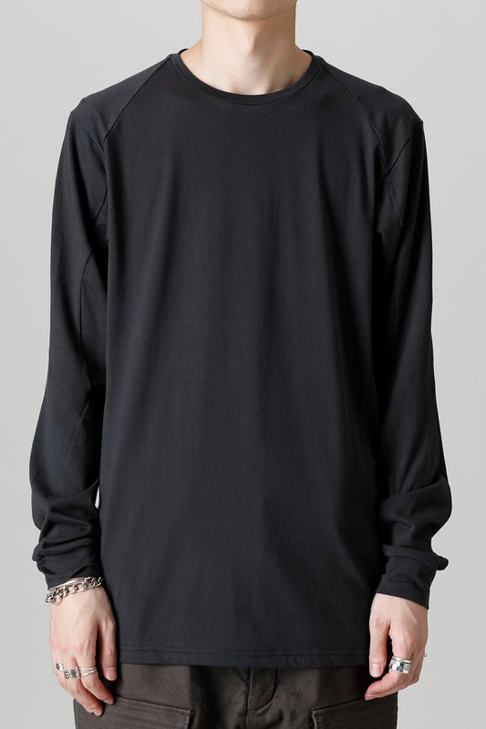 Long sleeve Egyptian cotton Interlock jersey (SUVIN) Petrolio