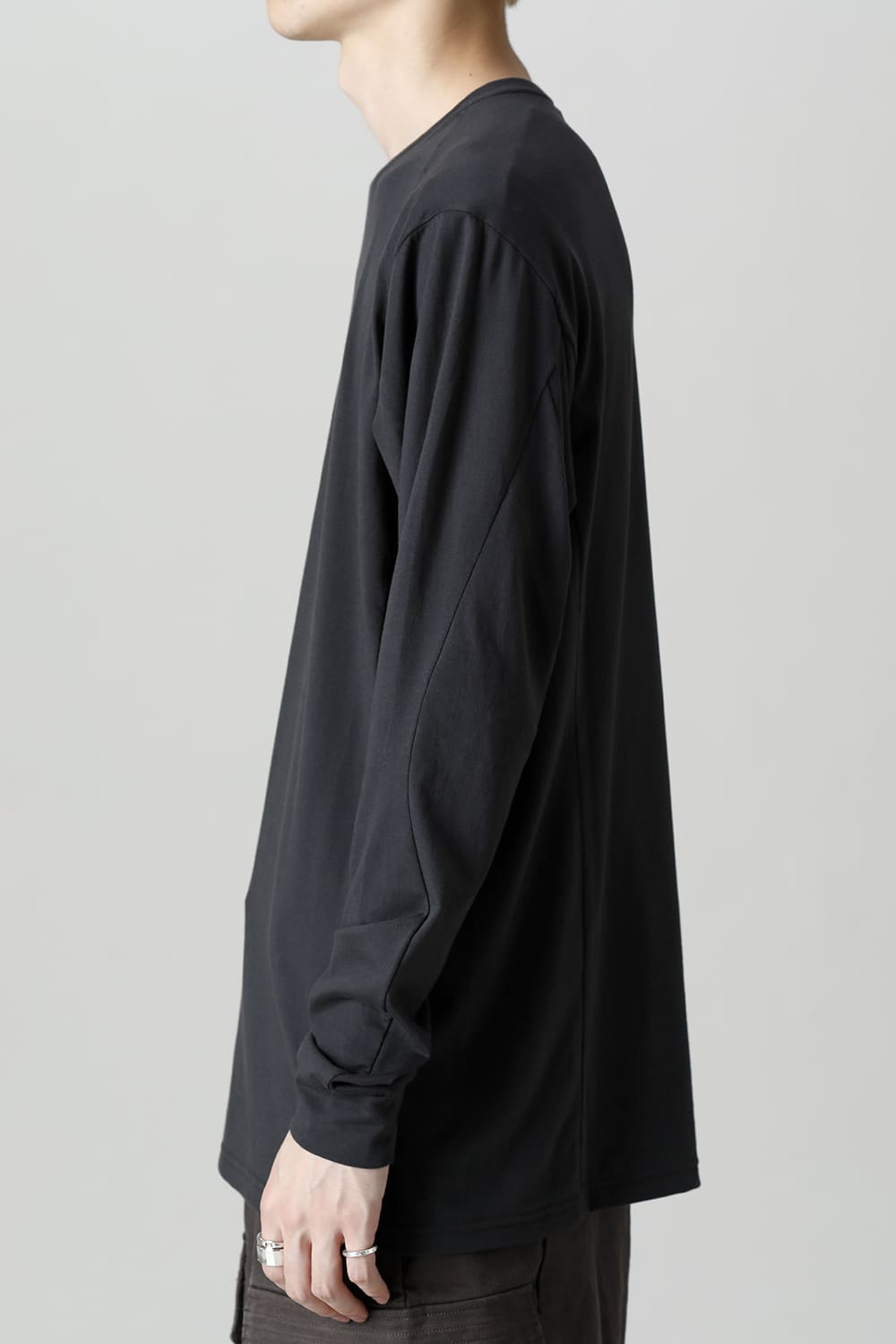 Long sleeve Egyptian cotton Interlock jersey (SUVIN) Petrolio