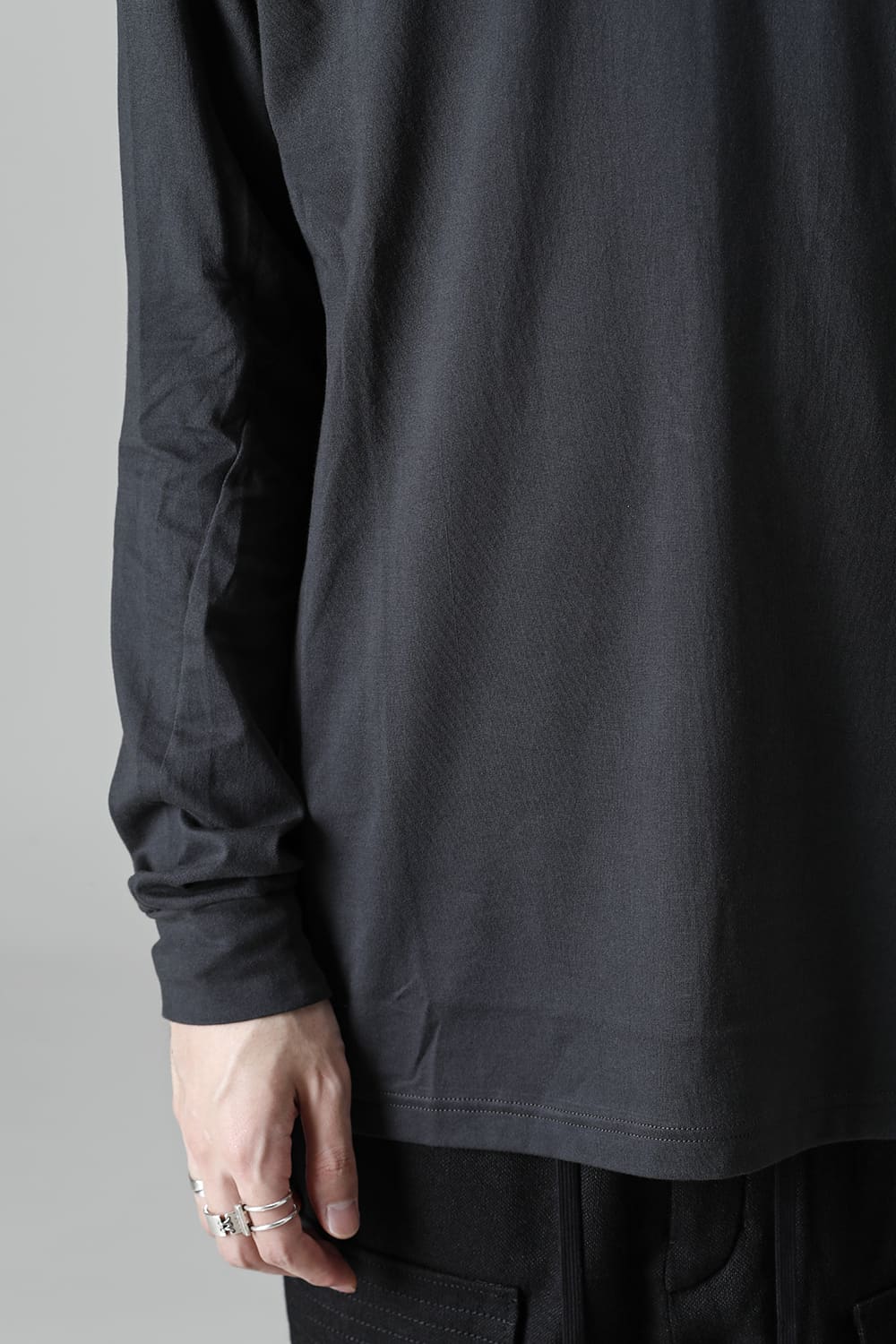 High neck Egyptian cotton Interlock jersey (SUVIN) Petrolio