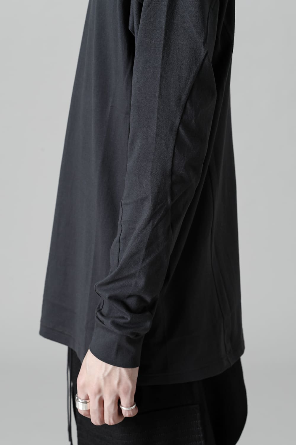 High neck Egyptian cotton Interlock jersey (SUVIN) Petrolio