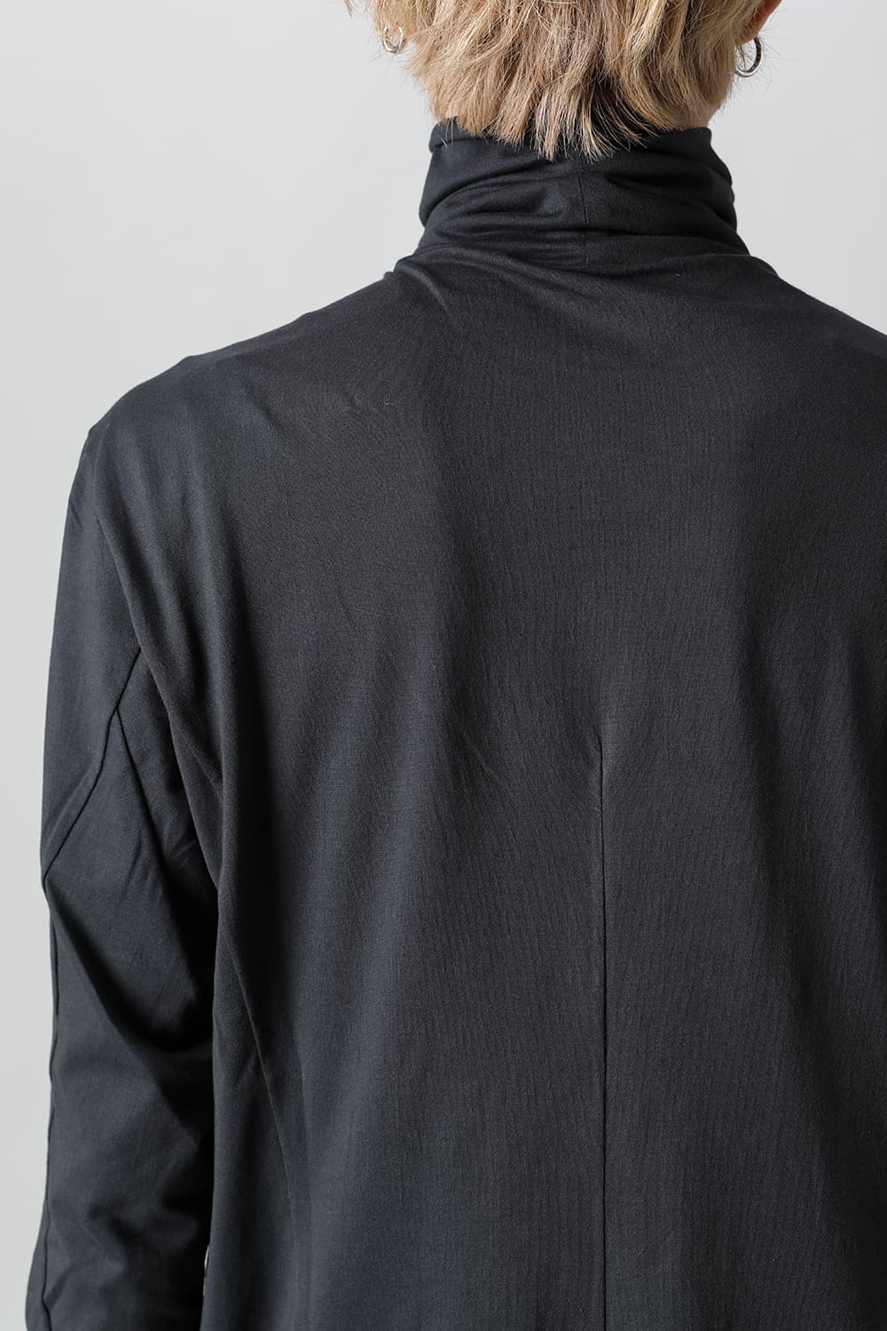 High neck Egyptian cotton Interlock jersey (SUVIN) Petrolio