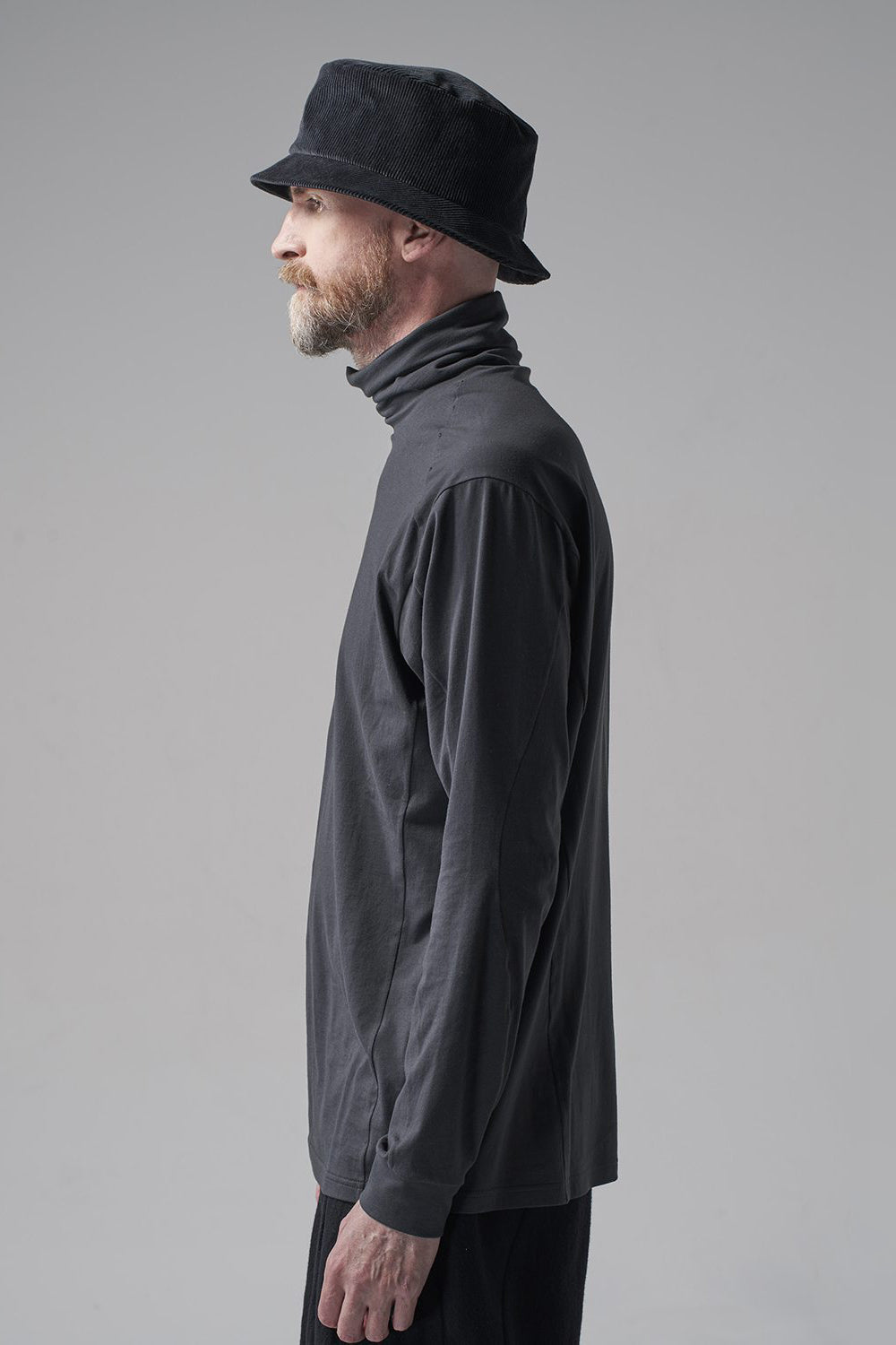 High neck Egyptian cotton Interlock jersey (SUVIN) Petrolio