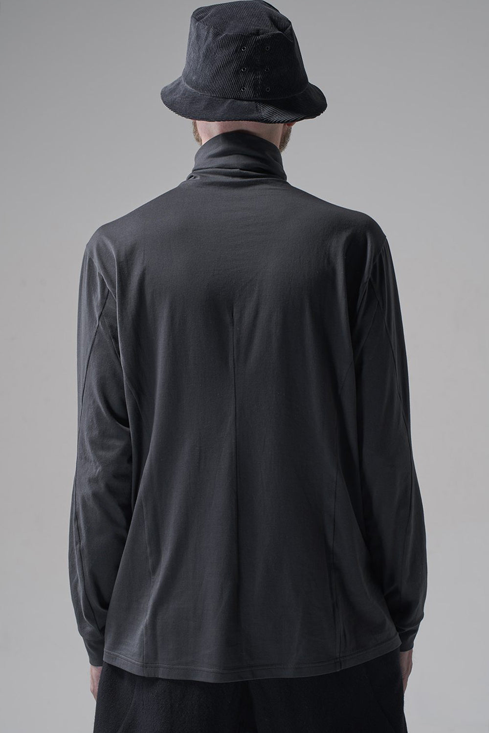 High neck Egyptian cotton Interlock jersey (SUVIN) Petrolio