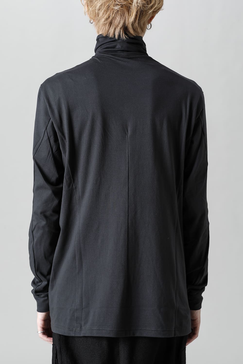 High neck Egyptian cotton Interlock jersey (SUVIN) Petrolio