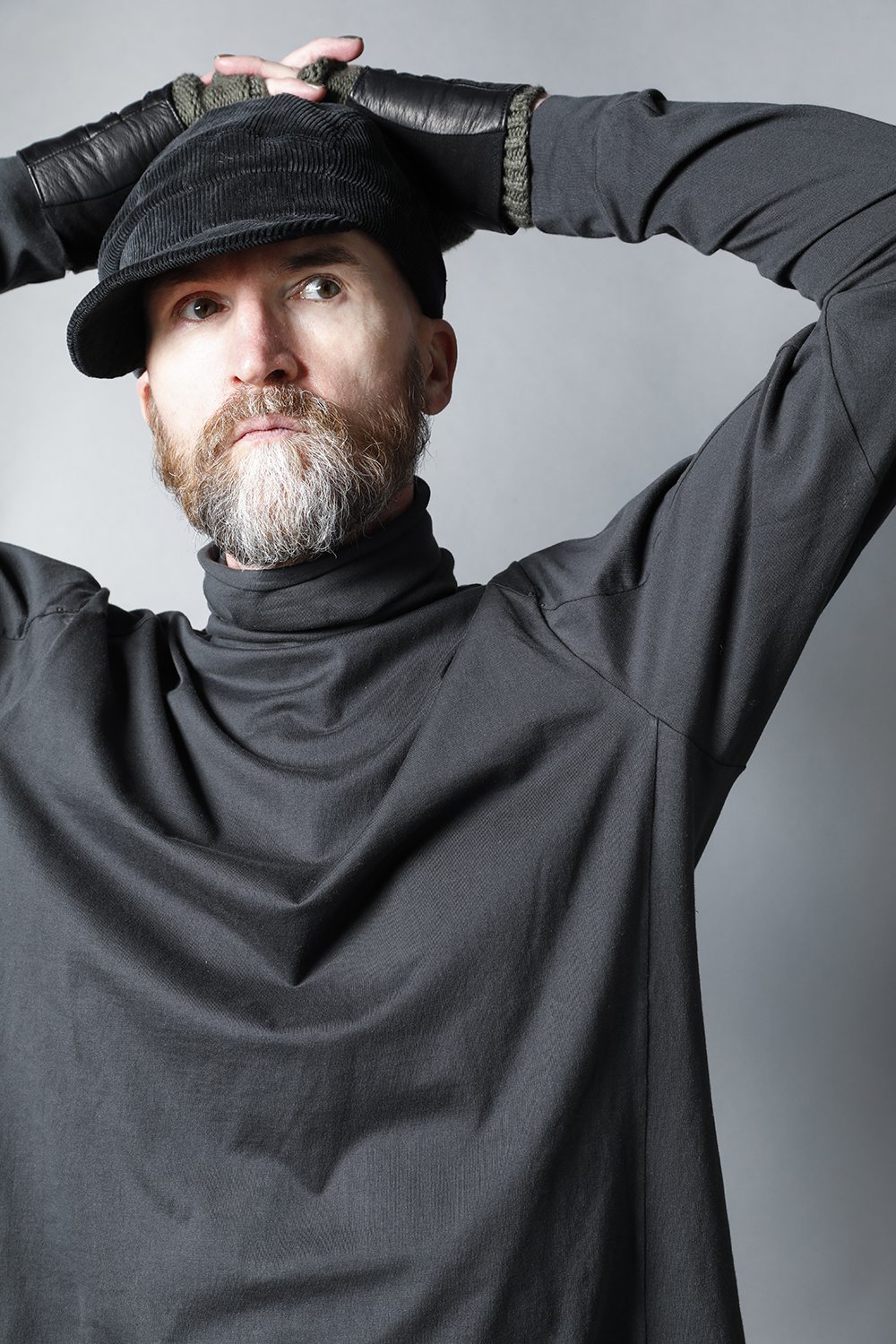 High neck Egyptian cotton Interlock jersey (SUVIN) Petrolio