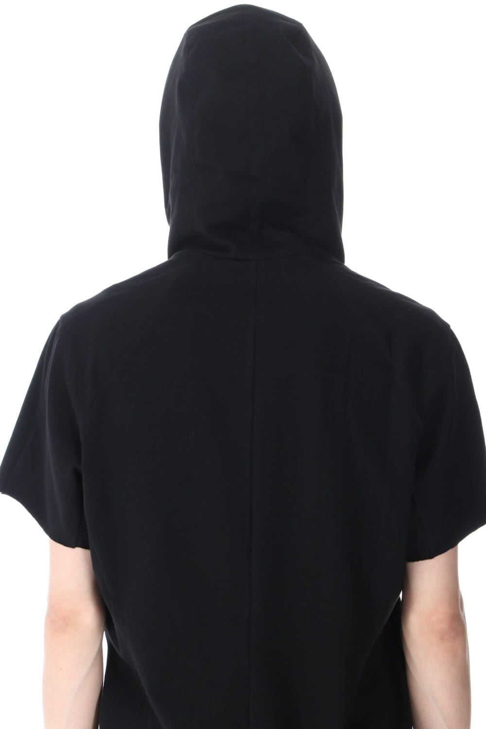 Hooded short sleeve medium weight soft jersey Black