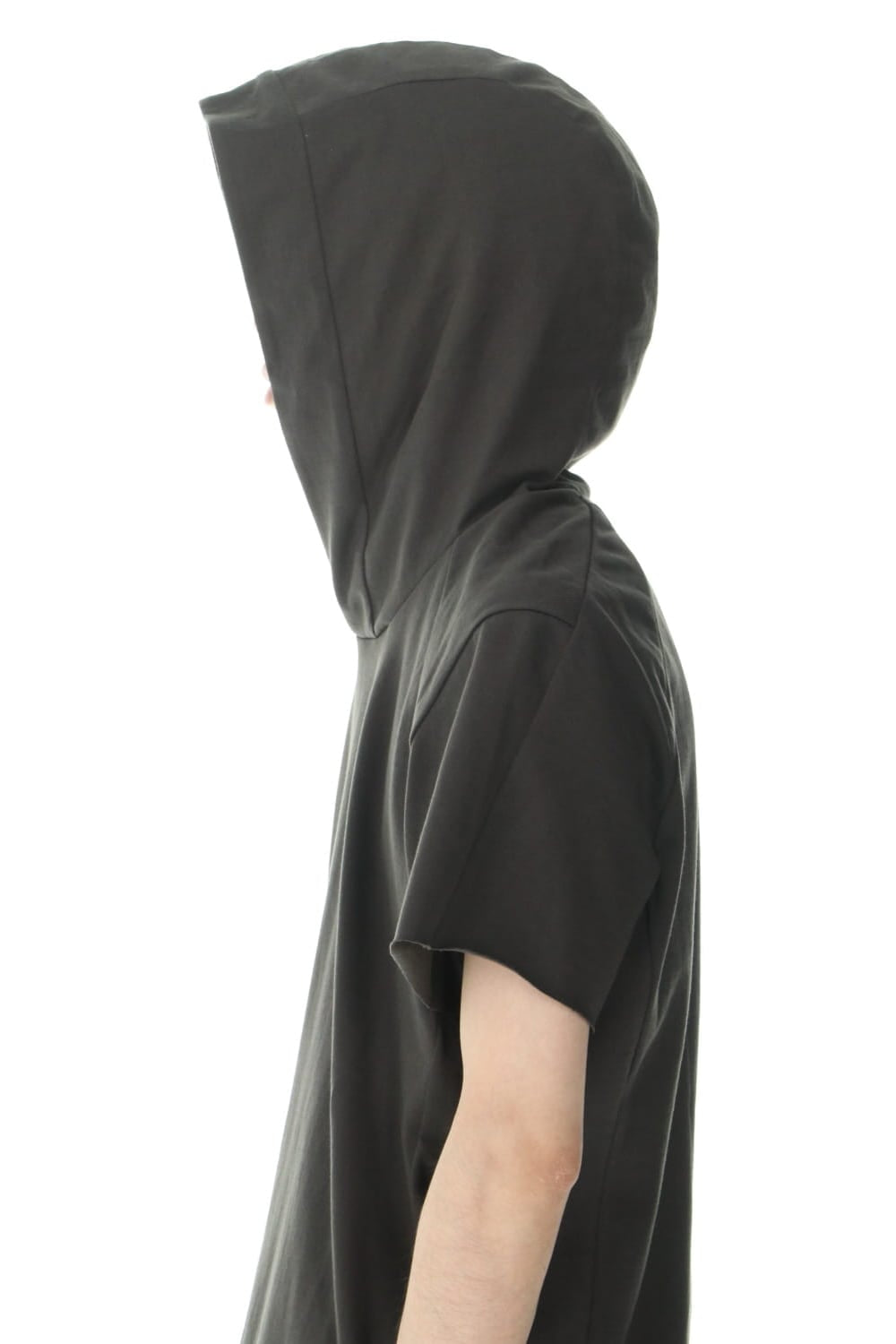 Hooded short sleeve medium weight soft jersey Mud Khaki