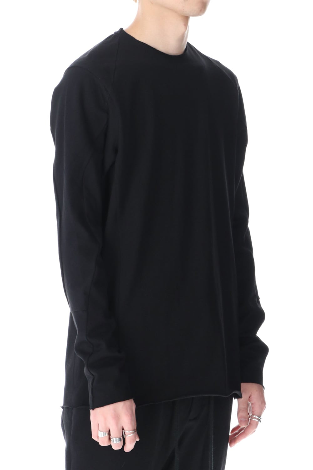 Long sleeve medium weight soft jersey Black