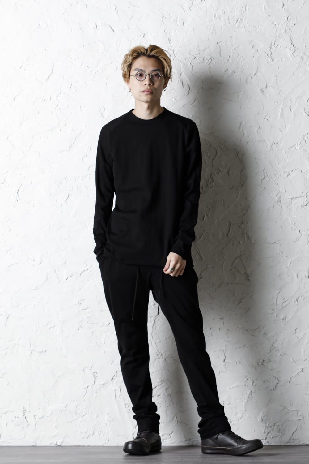 Long sleeve medium weight soft jersey Black