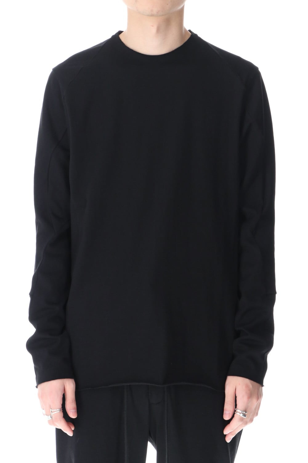 Long sleeve medium weight soft jersey Black