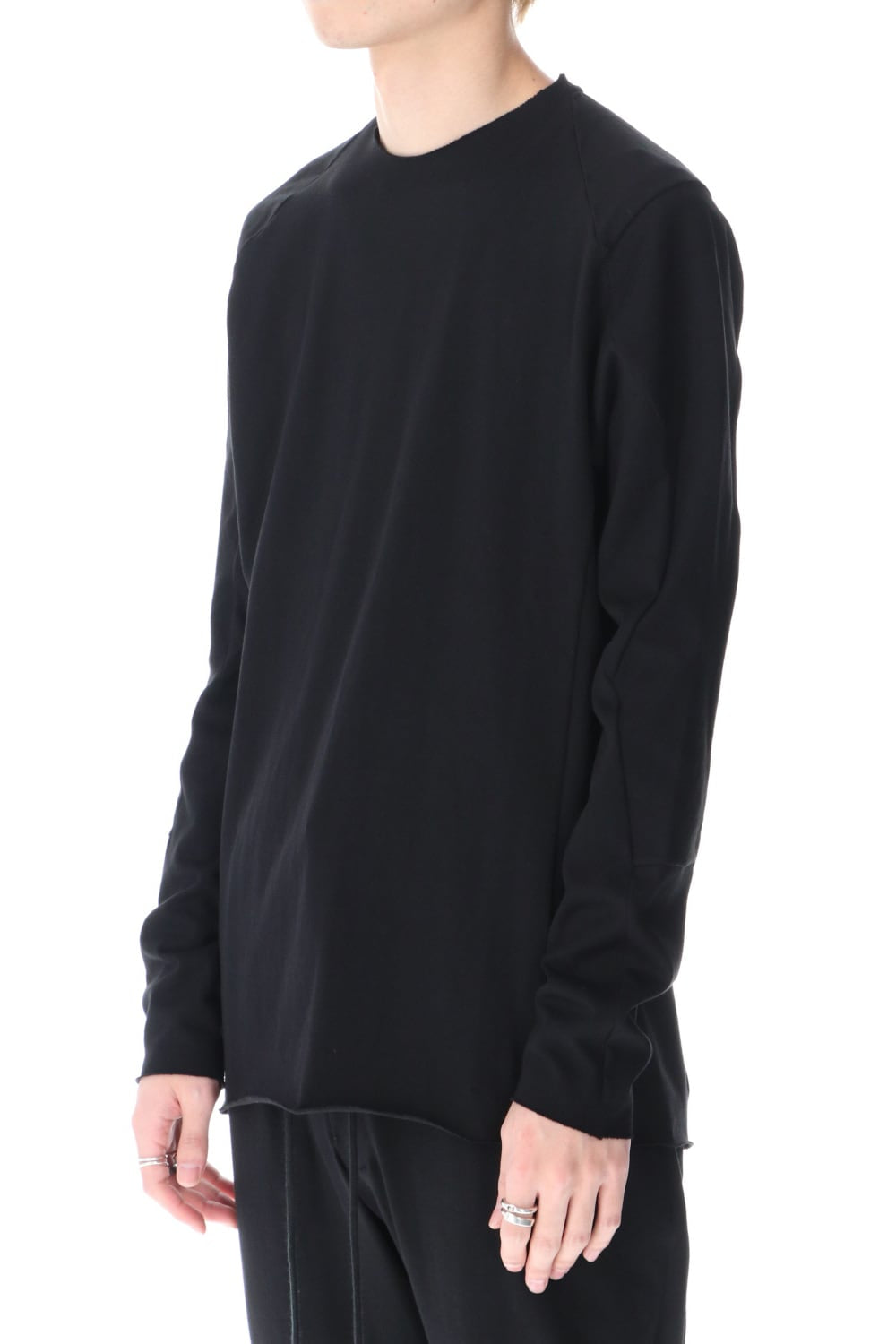 Long sleeve medium weight soft jersey Black