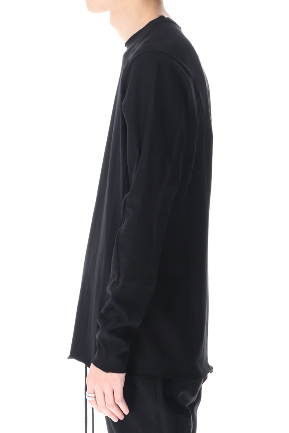 Long sleeve medium weight soft jersey Black