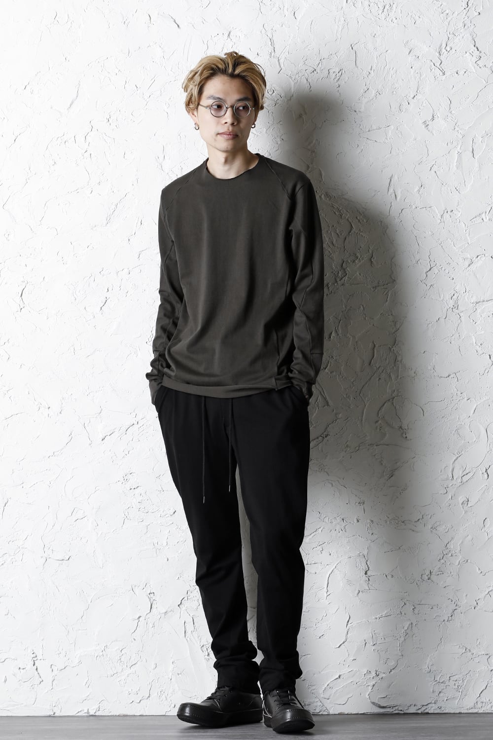 Long sleeve medium weight soft jersey Mud Khaki