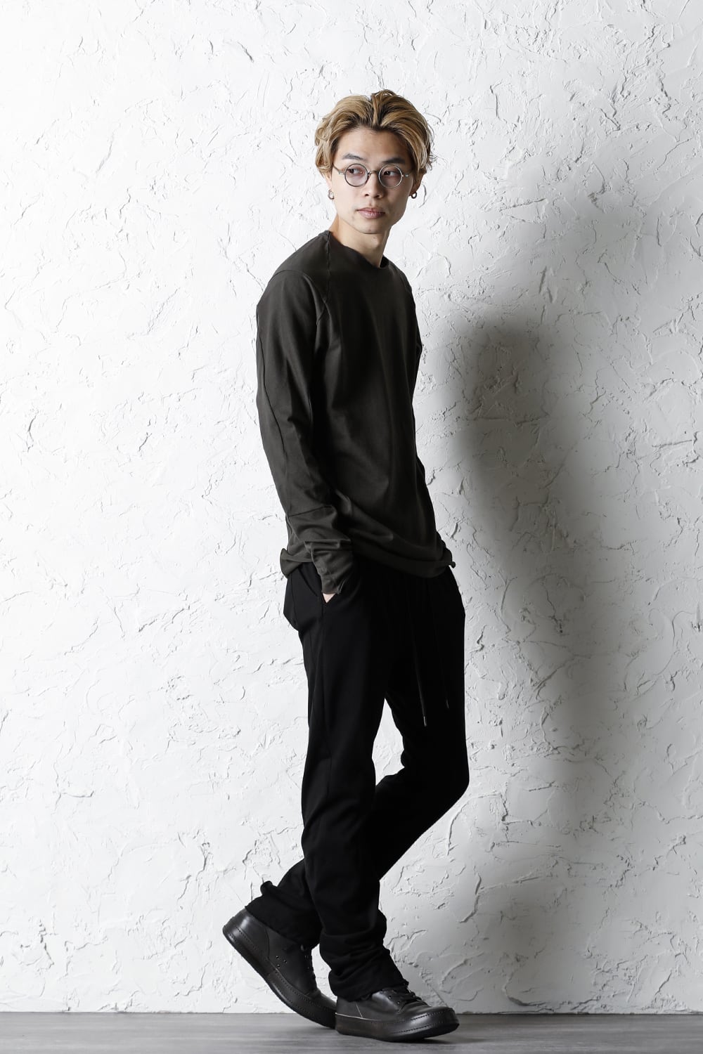 Long sleeve medium weight soft jersey Mud Khaki