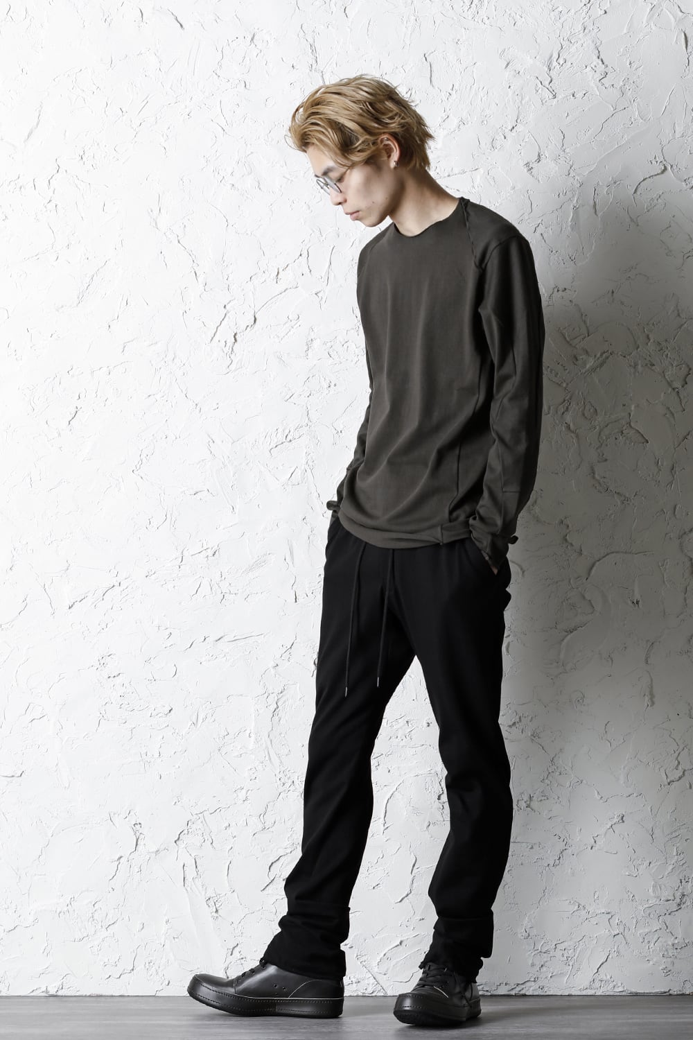 Long sleeve medium weight soft jersey Mud Khaki